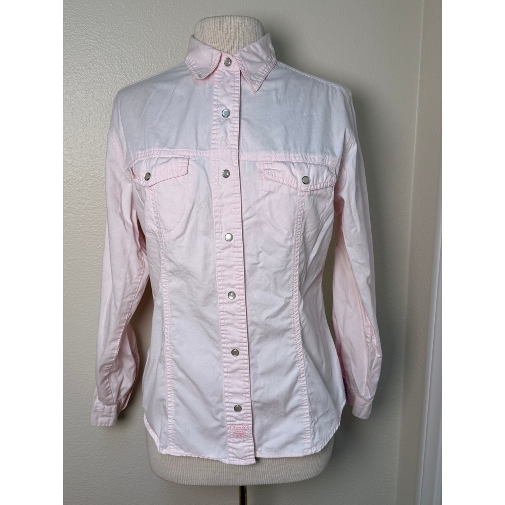 Vintage 90s Y2K Rout 66 Original Clothing Co. Women's Pink Western Button up Med